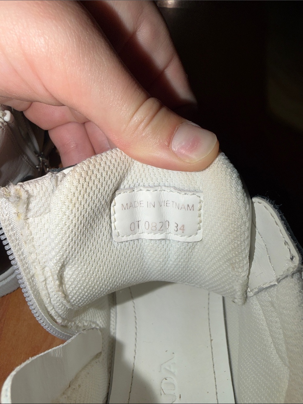 Prada Black and White Kids High-Top Sneakers - Picture 6 of 10